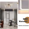 ZMH LED Deckenleuchte Schwarz Holz 3000K Warmweiß Modernes Design 24W Bild 5