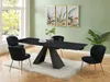 Vente-unique - LOZIPA Esstisch GlasKeramik Schwarz - B 90 cm x H 76 cm x L 200 cm160 cm240 cm Bild 3