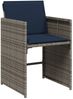 vidaXL 9-teiliges Garten-Ess-Set mit Kissen, grau, Polyrattan 3277908 Bild 5
