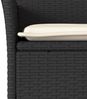 vidaXL 3-tlg. Garten-Essgruppe mit Kissen Schwarz Poly Rattan Glas 3278703 Bild 5