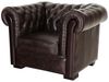 Einsitzer-Sofa Chesterfield Tiffy aus echtem Rindsleder Braun Bild 3