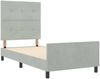 vidaXL Boxspringbett mit Kopfteil Hellgrau 100 x 200 cm Samt 3344921 Bild 5