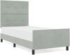 vidaXL Boxspringbett mit Kopfteil Hellgrau 100 x 200 cm Samt 3344921 Bild 2