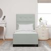 vidaXL Boxspringbett mit Kopfteil Hellgrau 100 x 200 cm Samt 3344921 Bild 3