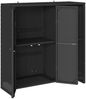vidaXL Aufbewahrungsschrank mit Regal Schwarz 100 x 36 x 102 cm Rattan 4103821 Bild 4