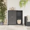 vidaXL Aufbewahrungsschrank mit Regal Schwarz 100 x 36 x 102 cm Rattan 4103821 Bild 3