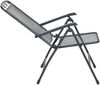greemotion Klappstuhl Toulouse klappbar wetterfest verstellbar Gartenstuhl Balkonstuhl 58x108x64 cm eisengrau Bild 4