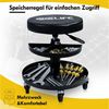 CCLIFE Drehhocker Werkstatthocker Mit Rollen Höhenverstellbar Werkstatt Rollhocker Bild 4