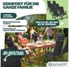 KESSER® Gartenstuhl Hochlehner mit Armlehnen | Aluminium Klappstuhl inkl. Kopfkissen Campingstuhl 7-Fach Verstellbar Rückenlehne | Atmungsaktiv & Wetterfest | Klappbar & Anti-Rutsch Schwarz, 4 Stück Bild 2