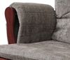 Relaxsessel HWC-C76, Schaukelstuhl Schwingstuhl mit Hocker Stoff Chenille (465g/m²) Öko-Tex ~ hellgrau, Gestell dunkel Bild 5