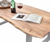 SAM® Baumkantentisch Sonja, massives Holz, echte Baumkante, Metallgestell U-Form, bis 3m Bild 3