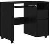vidaXL Tisch mit Rädern mit Regal Schwarz Eichen-Optik 91 x 50 x 77 cm 869531 Bild 2