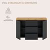 OTTO home Sideboard MAMBO, Breite 125cm, 2 Türen, 3 Schubkästen, push-2-open (1 St, 2 farbige Ausführung, in verschiedenen Farben erhältlich), Sideboard, Kommode, Wohnzimmer, Flur, Arbeitszimmer Bild 4