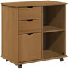 vidaXL Rollschrank Honigbraun 63,5 x 39 x 65,5 cm Massivholz Kiefer 42028380 Bild 2