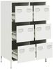vidaXL Highboard Weiß 68x39x101,5 cm Stahl 851225 Bild 4