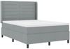 vidaXL Boxspringbett mit Matratze Hellgrau 200 x 160 cm Stoff 3341588 Bild 4