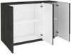 Dmora Kommode Axl, Multifunktions-Wohnzimmer-Buffet, 3-türiges Wohnzimmer-Sideboard, 100 % Made in Italy, 121 x 38 x 86 cm, Schiefer, Bild 4