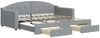 vidaXL Tagesbett Ausziehbar mit Schubladen Hellgrau 90x190 cm Stoff 3197576 Bild 2