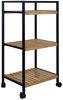 Küchenwagen Kitchen / 300.001747, Schwarz, Holzfarben, 40 x 80 x 30 cm Bild 1