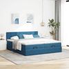 vidaXL Ottoman-Bett mit Matratzen Dunkelblau 180x200 cm Samt 3312078 Bild 3