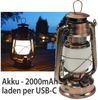 LED Akku Camping Laterne "CT-Copper Pro" ØxH 12x23,5cm, USB-C, warmweiß, dimmbar Bild 2