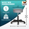 CASARIA® Rollhocker Höhenverstellbar Kunstleder Grau Bild 4