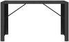 Bartisch, Gartentisch, Küchentisch mit Glasplatte Schwarz 185x80x110 cm Poly Rattan Bild 3