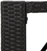 Bartisch, Gartentisch, Küchentisch mit Glasplatte Schwarz 185x80x110 cm Poly Rattan Bild 5