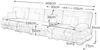 Modulares Ecksofa 81cm×406cm×77cm mit Tiefensitz aus Chenille – 4-Sitzer in Rosa Bild 2