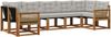 vidaXL Outdoor-Sofagarnitur 7 pcs Natürlich und Hellgrau 3382195 Bild 2