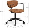 Bürostuhl Odila aus Kunstleder - Drehbar, Höhenverstellbar, Neigbar, Hellbraun Bild 2