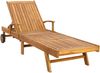 vidaXL Sonnenliege mit Kissen 100% Polyester mit solidem Teak 42032673 Bild 3