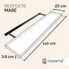 Casaria Wandregal mit Halterung, 2 Stück, MDF, Grau / Matt, 110 x 23 x 3,8cm Bild 3