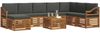 vidaXL Outdoor-Sofagarnitur mit Kissen 9 pcs Natur und Anthrazit 3375347 Bild 3