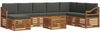 vidaXL Outdoor-Sofagarnitur mit Kissen 9 pcs Natur und Anthrazit 3375347 Bild 2