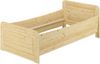 Erst-Holz Seniorenbett extra hoch 100x220 Einzelbett mit Rollrost Holzbett Massivholz Kiefer 60. 42-10-220 Bild 4