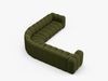 Micadoni symmetrisches Ecksofa Lupine 5-Sitzer Boucle Baloo Dunkel-Olivgrün Bild 3