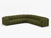 Micadoni symmetrisches Ecksofa Lupine 5-Sitzer Boucle Baloo Dunkel-Olivgrün Bild 2