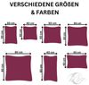 MOON Kissenbezug / Seitenschläferkissenbezug, 2er Pack, 100% Baumwolle, Linon, Beere, 40x40 Bild 2