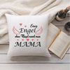 GRAVURZEILE Zierkissen mit Spruch - Engel ohne Flügel - Geschenk zum Muttertag - Für Familie, starke Farben ohne Verblassen, Maschinenwäsche geeignet - mit Füllung Bild 2