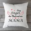 GRAVURZEILE Zierkissen mit Spruch - Engel ohne Flügel - Geschenk zum Muttertag - Für Familie, starke Farben ohne Verblassen, Maschinenwäsche geeignet - mit Füllung Bild 3