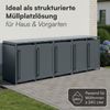 STEELSØN 'Xalara' Mülltonnenbox 5er je 240 Liter, anthrazit, Mülltonnenverkleidung aus Stahl, wetterfest, 116x80x337 cm, Müllbox für 5 Tonnen Bild 5