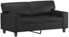 vidaXL 2-Sitzer-Sofa mit Zierkissen Schwarz 120 cm Kunstleder 3200861 Bild 4