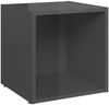 vidaXL TV-Schränke 4 Stk. Hochglanz-Grau 37x35x37 cm Holzwerkstoff 805524 Bild 3
