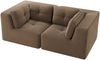 2-Sitzer Sofa 208x104x69 cm aus Cordstoff rahmenlos modular, braun Bild 5