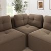 2-Sitzer Sofa 208x104x69 cm aus Cordstoff rahmenlos modular, braun Bild 3