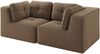 2-Sitzer Sofa 208x104x69 cm aus Cordstoff rahmenlos modular, braun Bild 2