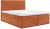 AX LIVING Boxspringbett 200x200 Kilton Amber Samt Bettkasten Topper Bild 2