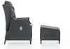 CLP Polyrattan Verstellbarer Sessel Breno inkl. Fußhocker 5mm,schwarz anthrazit Bild 5