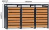 GARLIVO Mülltonnenbox Azalee 3er Mülltonnenbox 240L - wetterfest und langlebig, Verschließbare Mülltonnenverkleidung -modernes Design als Sichtschutz Bild 4